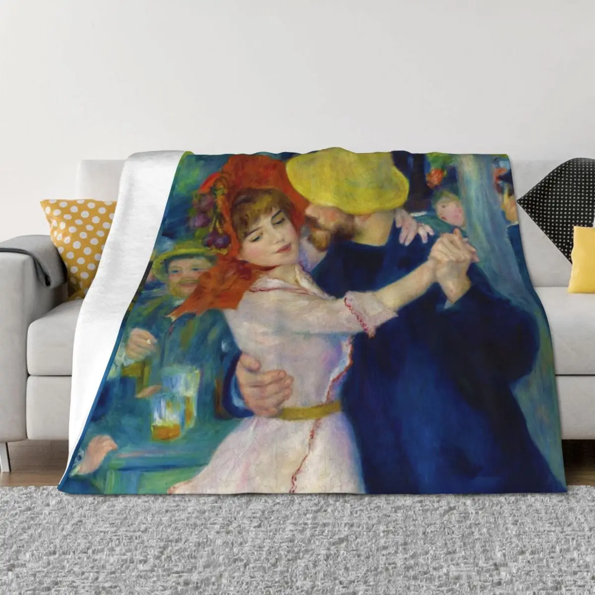 

Pierre-Auguste Renoir (1841-1919) Dance at Bougival Throw Blanket Vintage for winter Heavy Hairys Blankets
