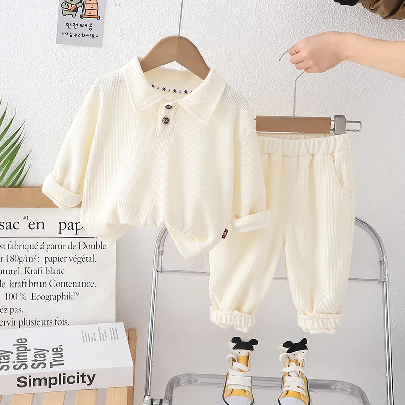 New Spring Autumn Baby Girls Clothes Children Boys Casual Solid T-Shirt Pants 2Pcs/Sets Toddler Sports Costume Kids Sportswear