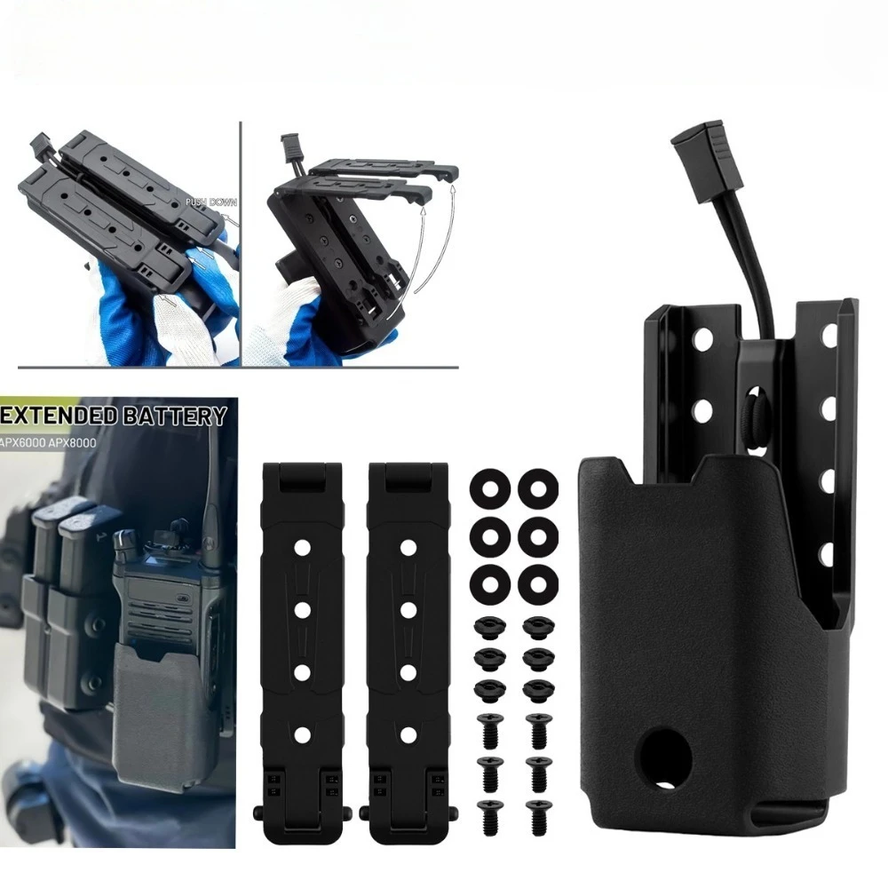 

Тактическая кобура для радио Molle Vest Mount, держатель для радио, совместимый с APX6000 APX8000, чехол-держатель для переноски радио