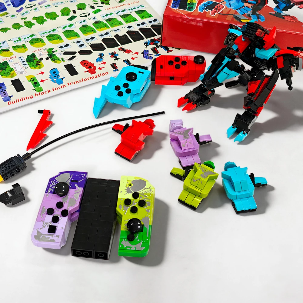 781PCS Retro Game Controller Building Blocks Transformable Handheld Console Bricks Model Toys Collectible Gift for Adults Kids