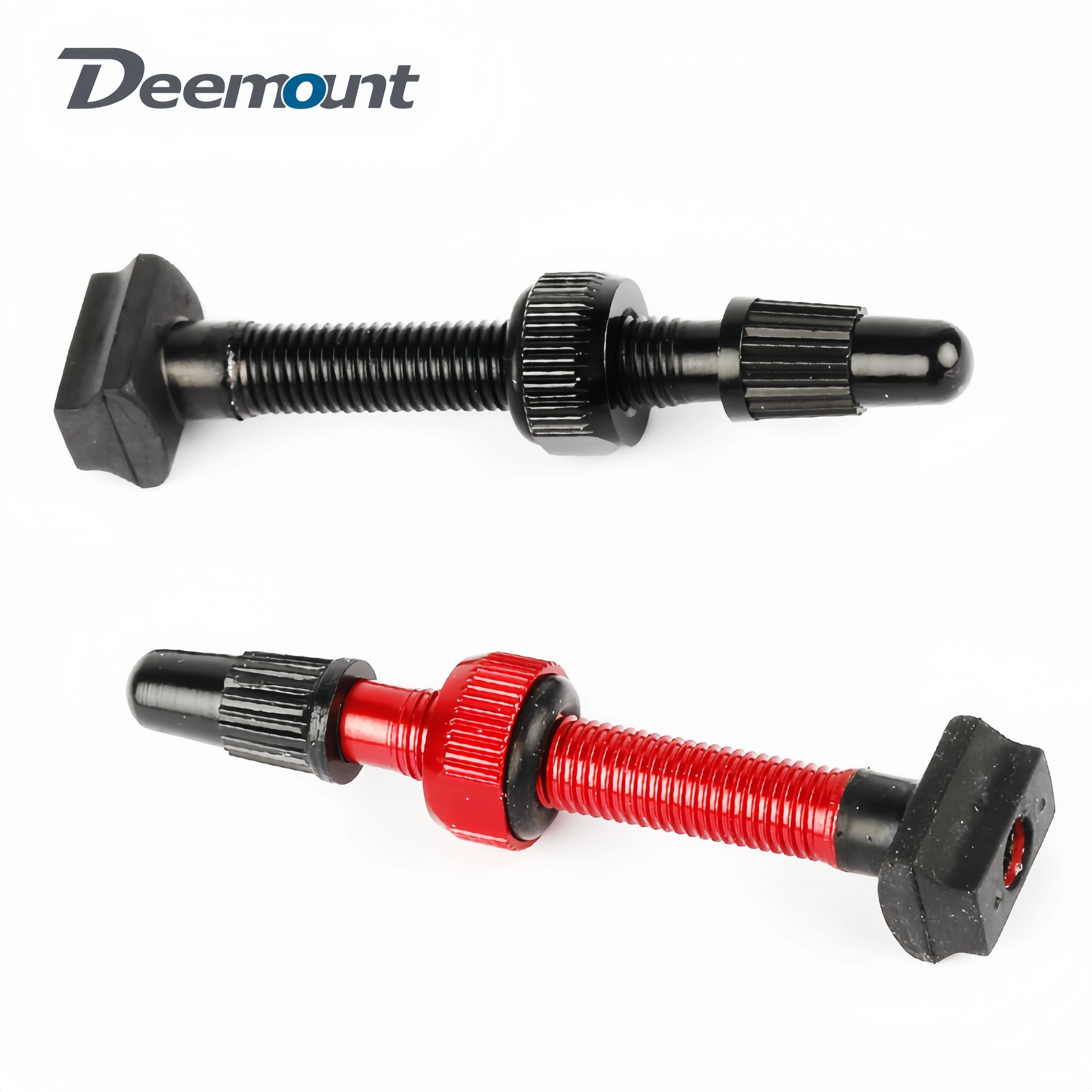 DEEMOUNT Bicycle Vacuum Tire Air Valve One piece Square Bottom FV (PV) French Tubeless Carbon Knife Ring 45/60/80MM