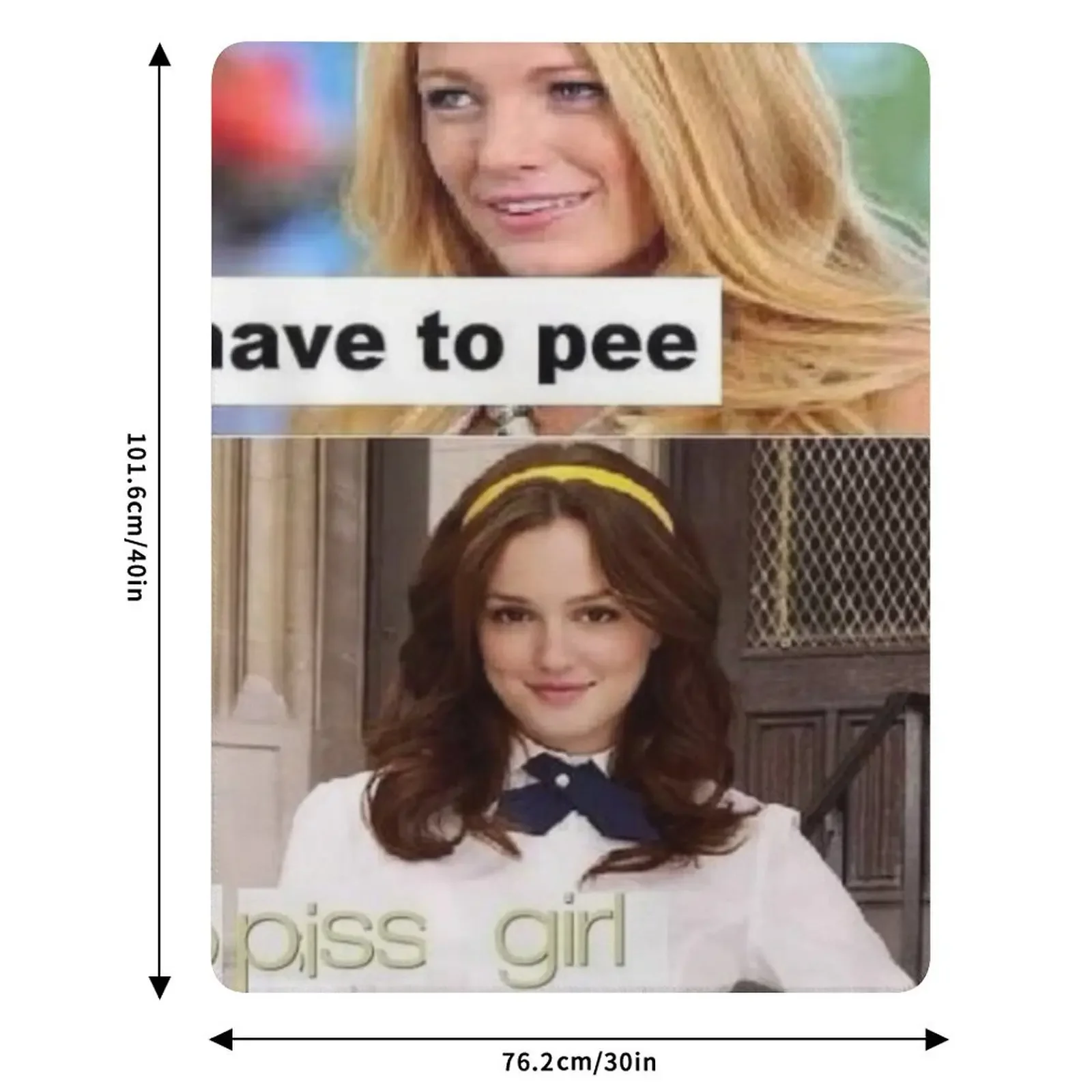 يجب أن أتبول الذهاب شخ فتاة رمي بطانية فاخرة رمي دافئ لفصل الشتاء أغطية السرير بطانية