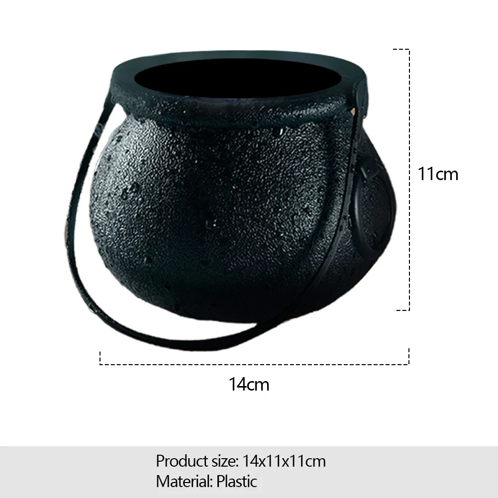 Halloween Witch Cauldron Fog Maker 6 LED Lights Water Fountain Mist Maker Color Changing for Halloween Decorative Prop