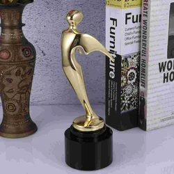 1PC Metal Golden Award Trophy Gold Trophy for Children Party Favors Reward Prizes metal award trophy