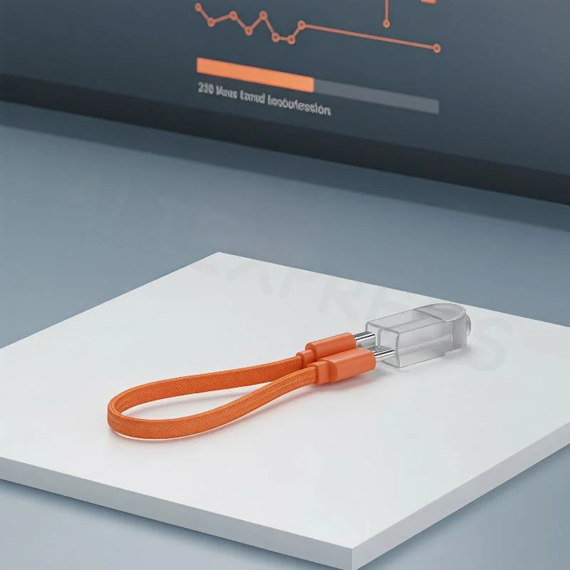 60W PD Type C Fast Charging Short Cable Multifunctional Portable Data Transfer Cord for All Type C Device Travel Use
