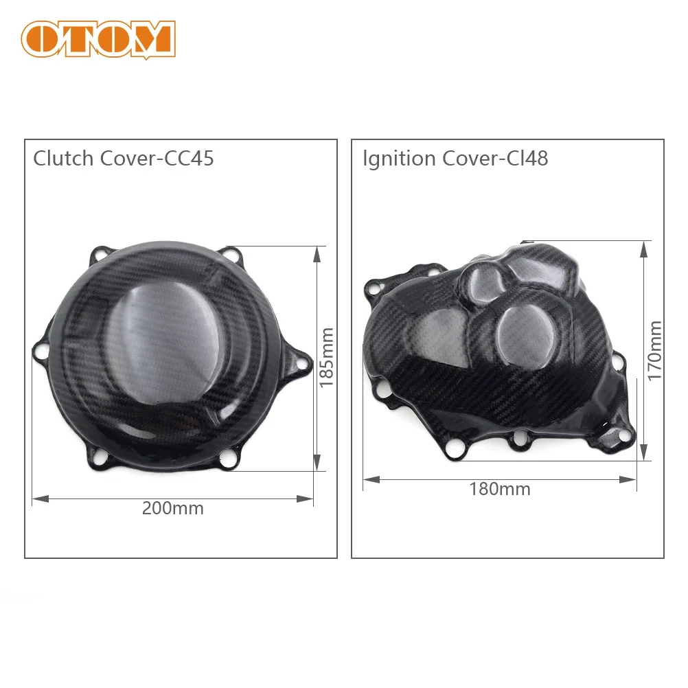 Motorcycle Clutch Ignition Cover Carbon Fiber Engine Protector Guard For YAMAHA YZ450F YZ450F MONSTER 2023-2024 Accessories Bike