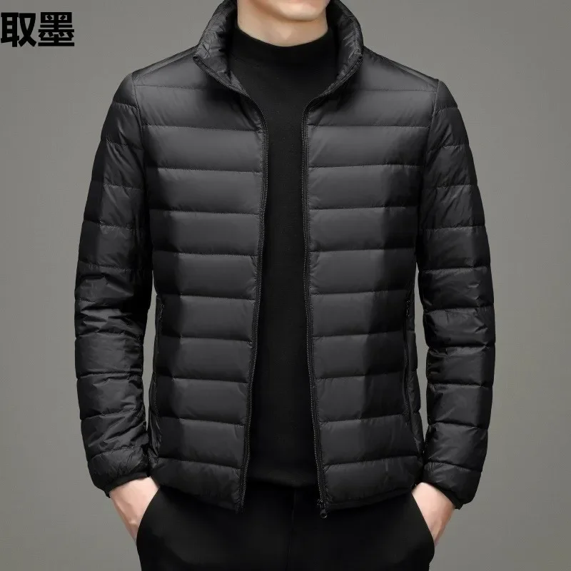 Elderly Fleece-Lined Cotton Pad Coat Men's Lightweight Cropped Jacket Casual Style Korean Winter Wear Plus Size Available