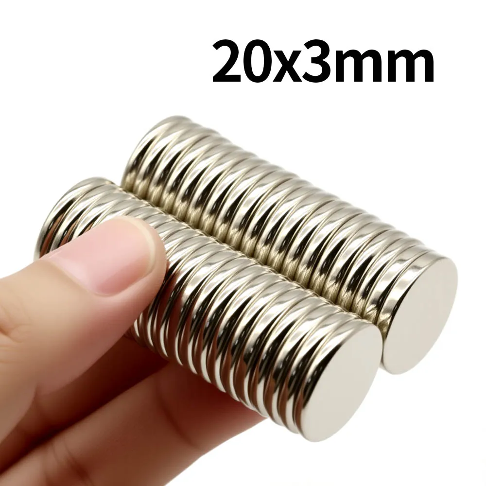 20x3mm Super Strong Round Magnet N35 NdfeB Permanent Magnetic imanes Powerful Neodymium Magnets Refrigerator Magnet