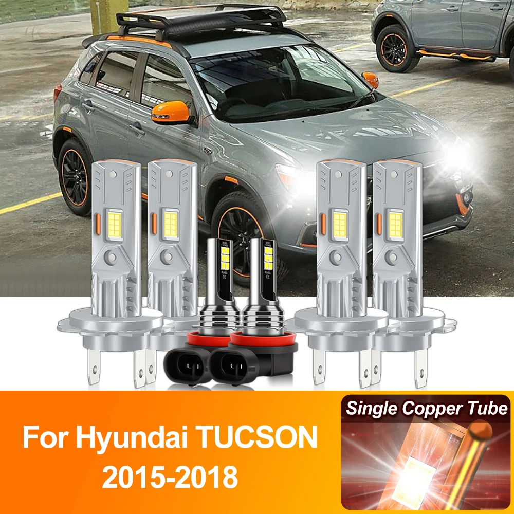 

H7 LED Headlight Bulbs 12V 360W Car Head Lamps 6000K Canbus Error Free Fog Lights For Hyundai TUCSON 2015 2016 2017 2018