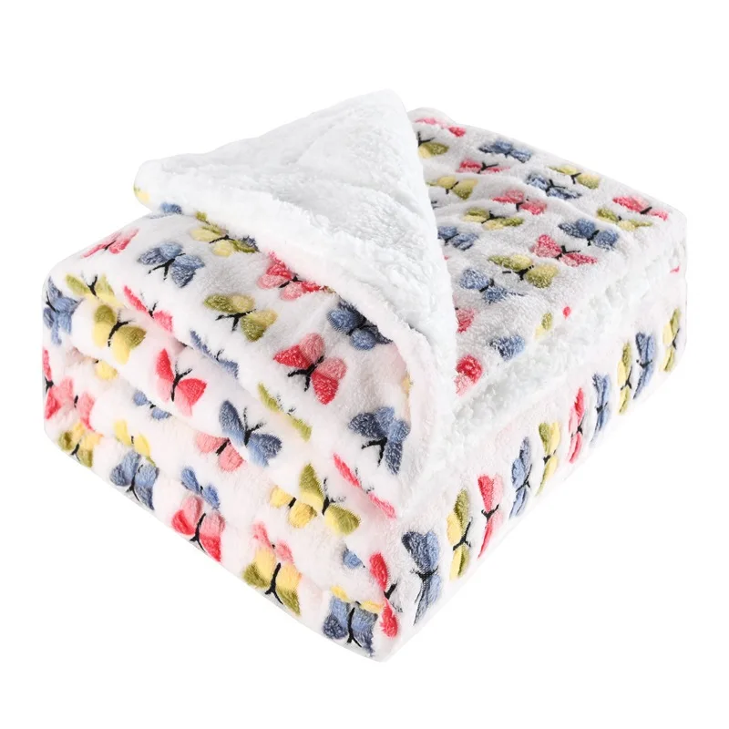 New All Season Winter Blanket Soft Warm Polyester Blanket For Bed Office Travel 120*150cm Bedspread Print Throw