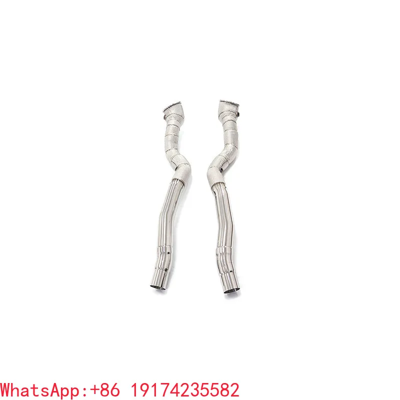 

For High Quality Stainless Steel Exhaust System Downpipe For Ferrari 812 6.5L With Heat Shield High Performance Pipe Parts