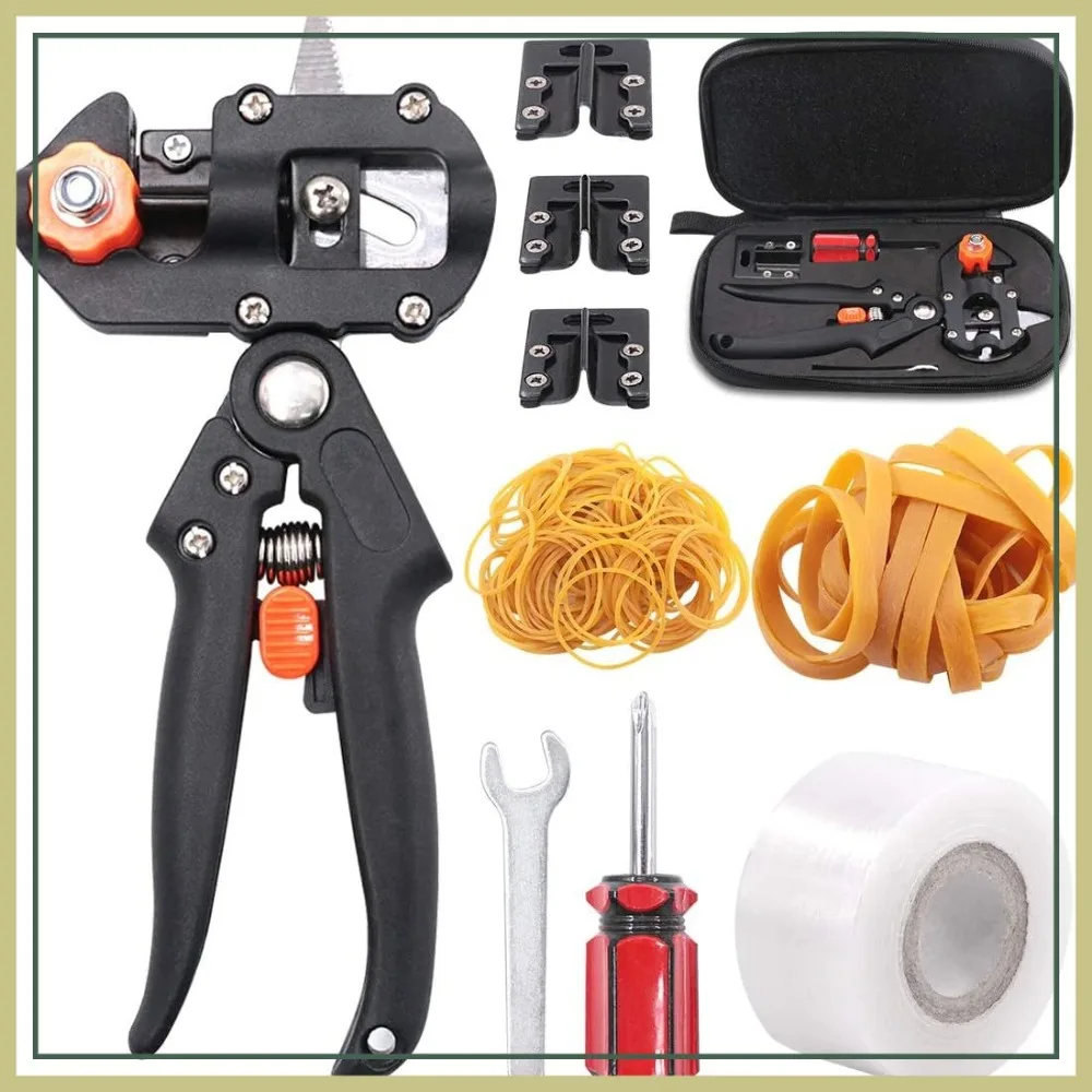 

Professional Garden Pruning Shears Grafting Cutting Tool Kit with Tape & Rubber Bands