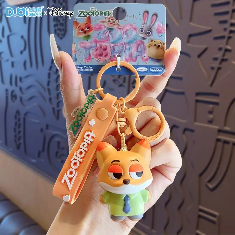 Anime Zootopia Judy and Nick Toys Keychain Couple Backpack Leopard Officer Benjamin and Sloth Girls Bag Decorative Gifts