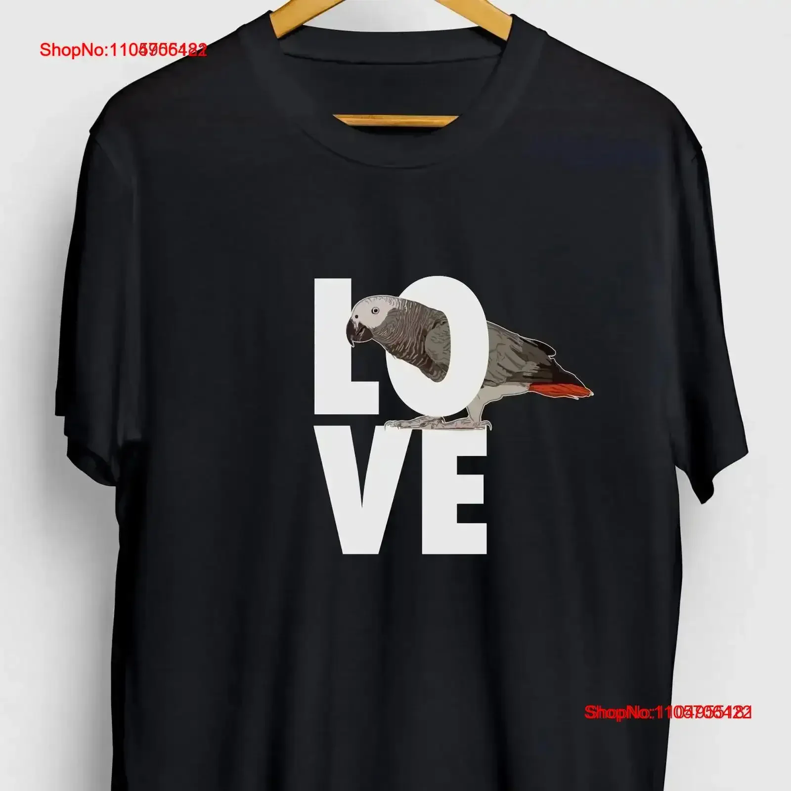 African Grey Parrot Love Funny Macaw T Shirt Bird tee Youth vintage Washed Casual Slightly Soft streetwear Comfortable Stylish
