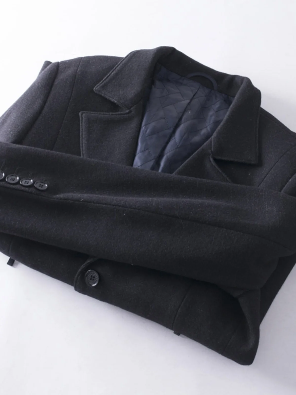 

Повседневное шерстяное пальто для мужчин среднего возраста с хлопковыми вставками, куртка-бомбер приталенного кроя, осенняя одежда, китайский бренд