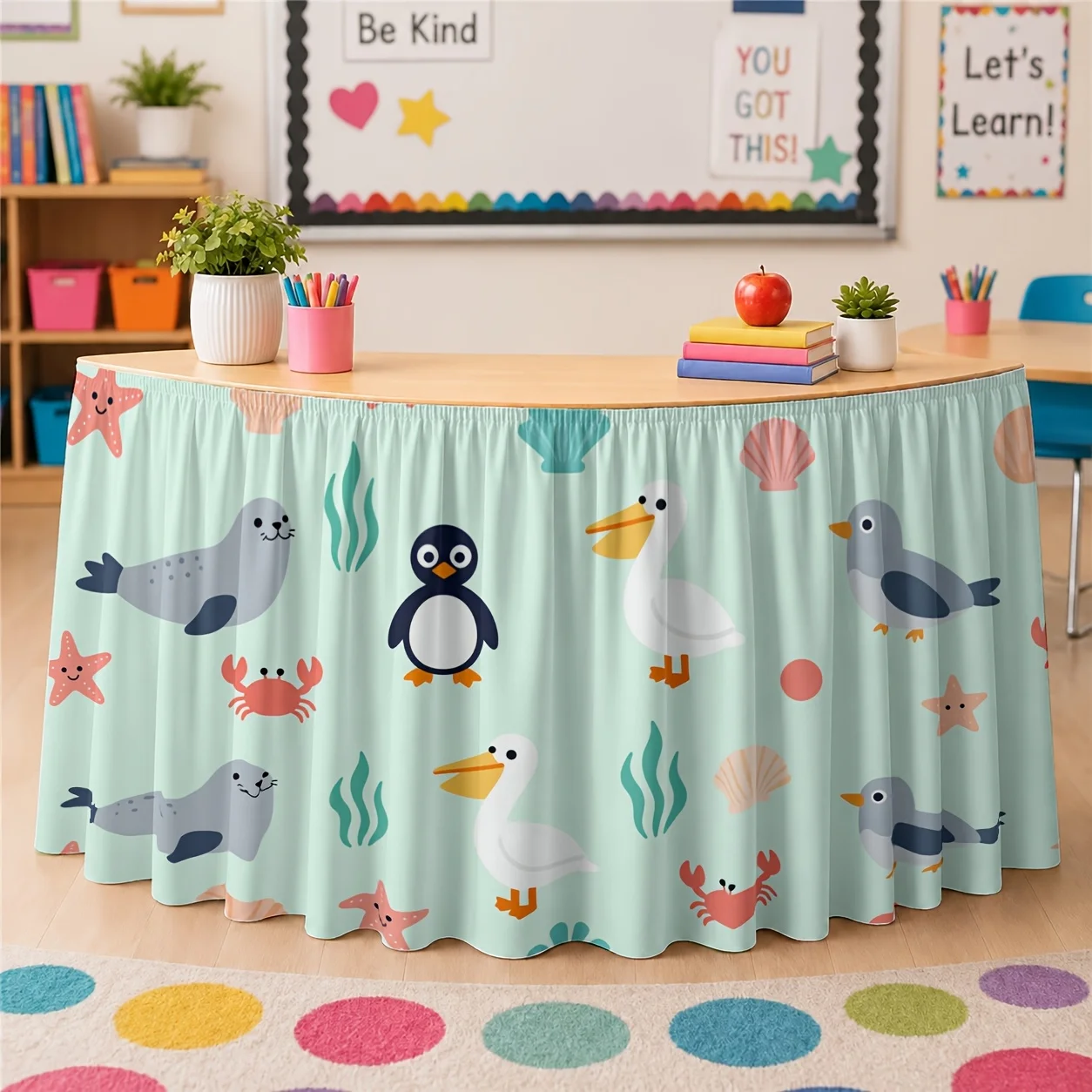 Spring family gathering: Tablecloth/ Tablecloth Cover 1 piece; 2D flat banner; Flat printed polyester tablecloth 1 piece.