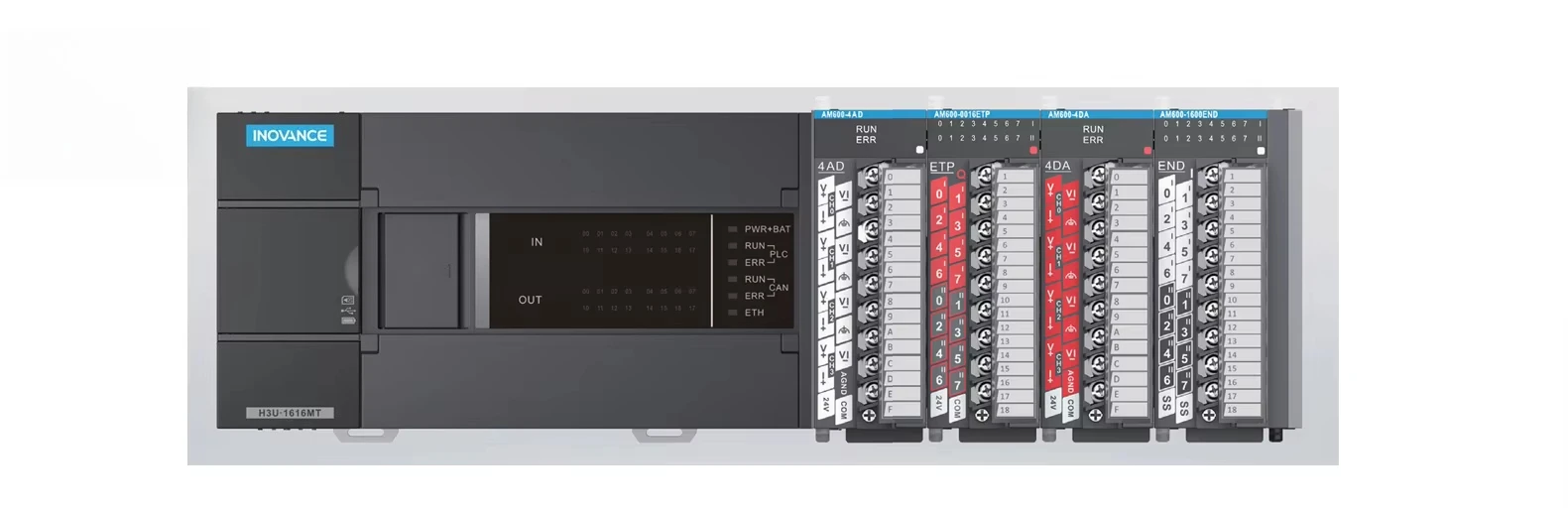 Inovance PLC Controller H3U H3S Series H3S-1616MT-XP Modules New Industrial Control Programming Controller CANOpen Communication