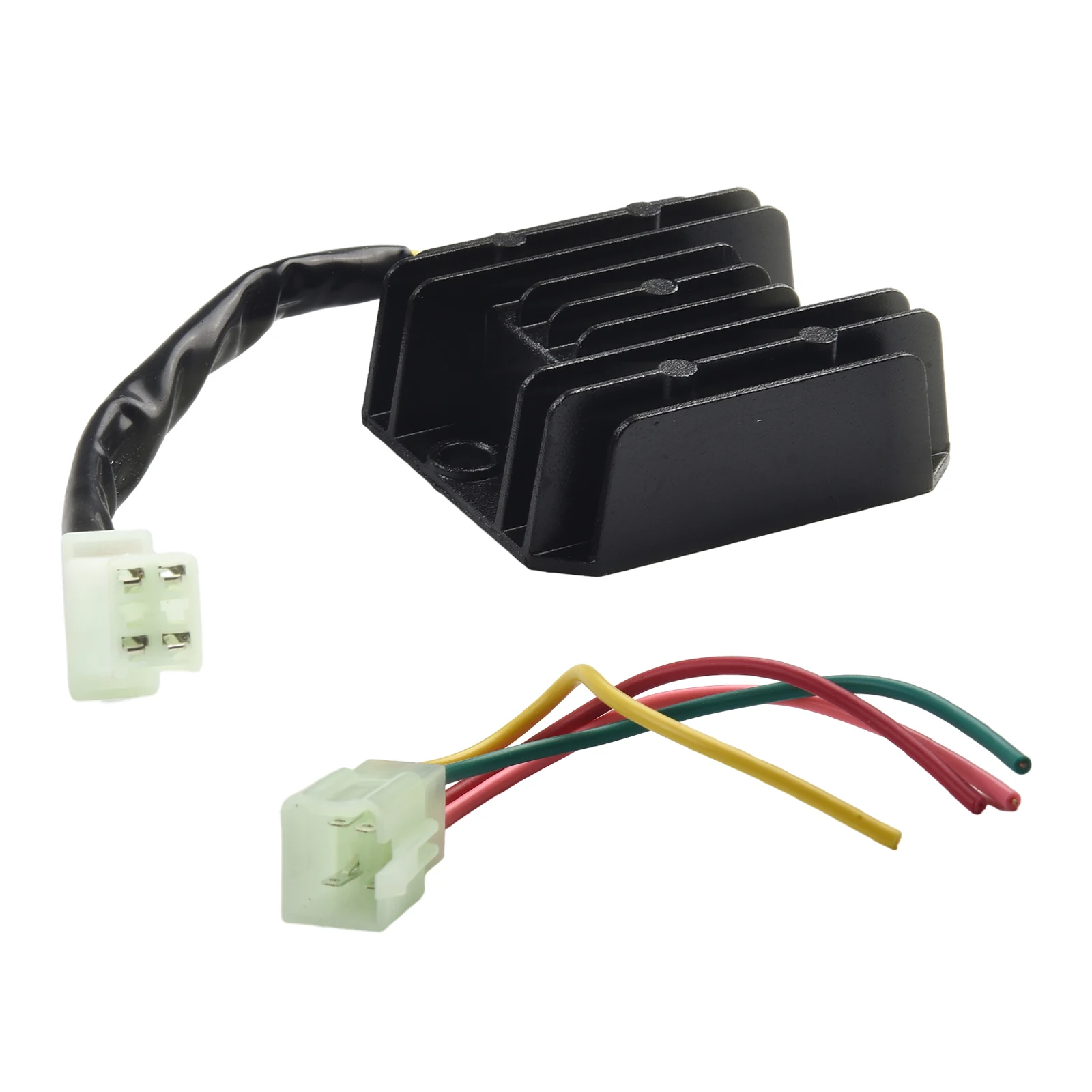 1pc Rectifier Black For 12V Battery And Bulb For Motorcycle Scooter ATV Metal 20-60V 4 Wires Voltage Regulator