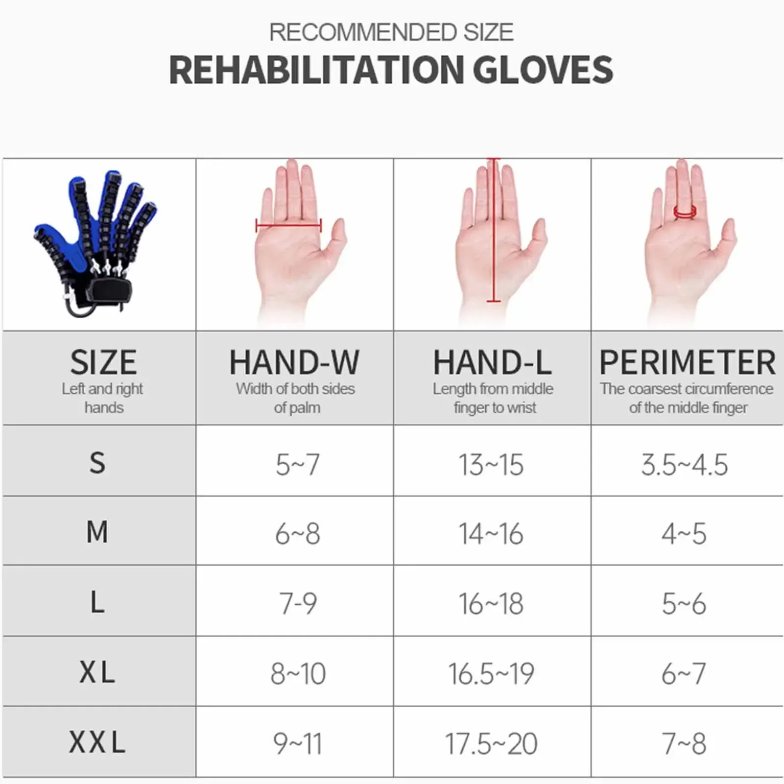 Rehabilitation Robot Gloves, Finger Training Stroke Hand Splint Finger Orthosis, Functional Hand Splint for Long-Term Relief