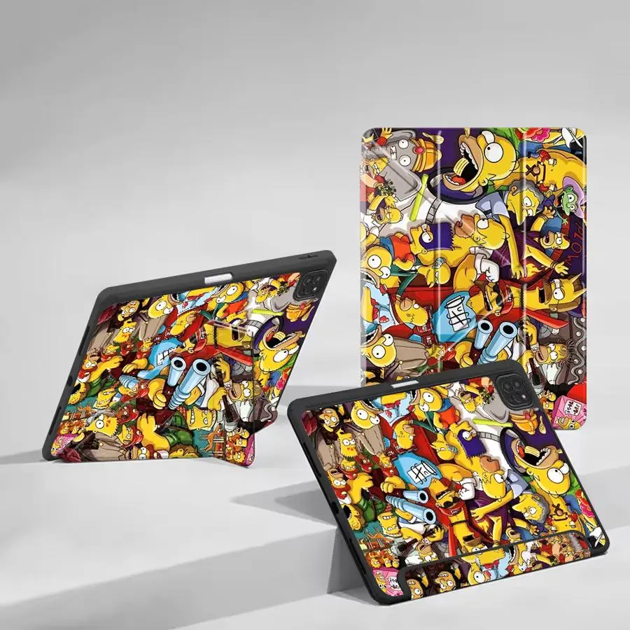 The Simpsons Homer Bart Tablet Case For iPad Pro 11th 10th 9th 8th 7th 12.9inch Mini 6 7 Air 4 5 M3 M2 1 2 M4 11inch 2025