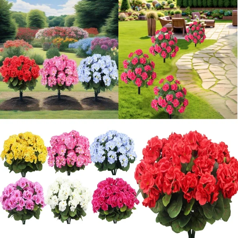 

Искусственная шелковая бегония для сада, арки, декора дома, бонсай, свадебного оформления, фотосъемки, с защитой от УФ-излучения