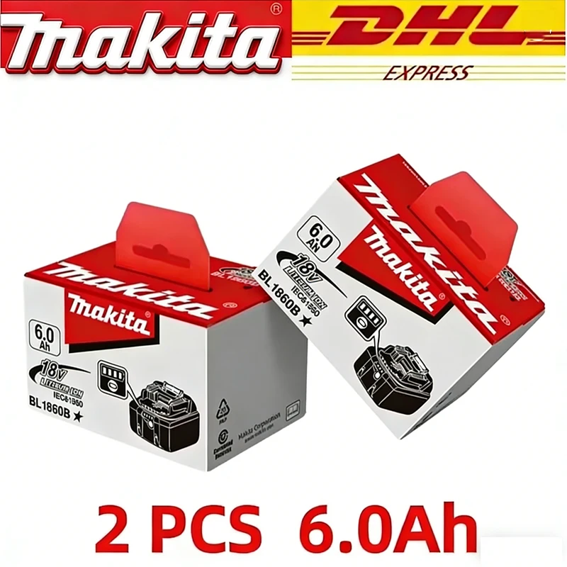 

100% Original Makita 18V 6.0Ah battery, Makita DTW700 DHW180 DGH181 DTD173 DAS180 DDF487 DTW285 TW004G power tools battery tool