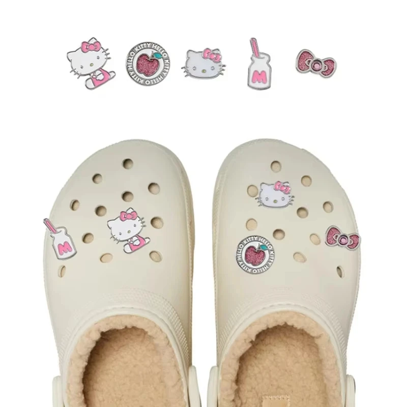 [5pcs Kitty Charms] Cute Kitty Cat Alloy Shoes Charms Cartoon Removable Accessories Shoe Flower Shoe Buckle Accessories Set image 6