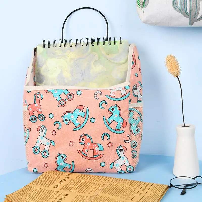 

Large Capaci Cotton Linen Fabric Storage Hanging Bag Durable for Underwear Sos Dormi Wall Mounted Organizer Bag