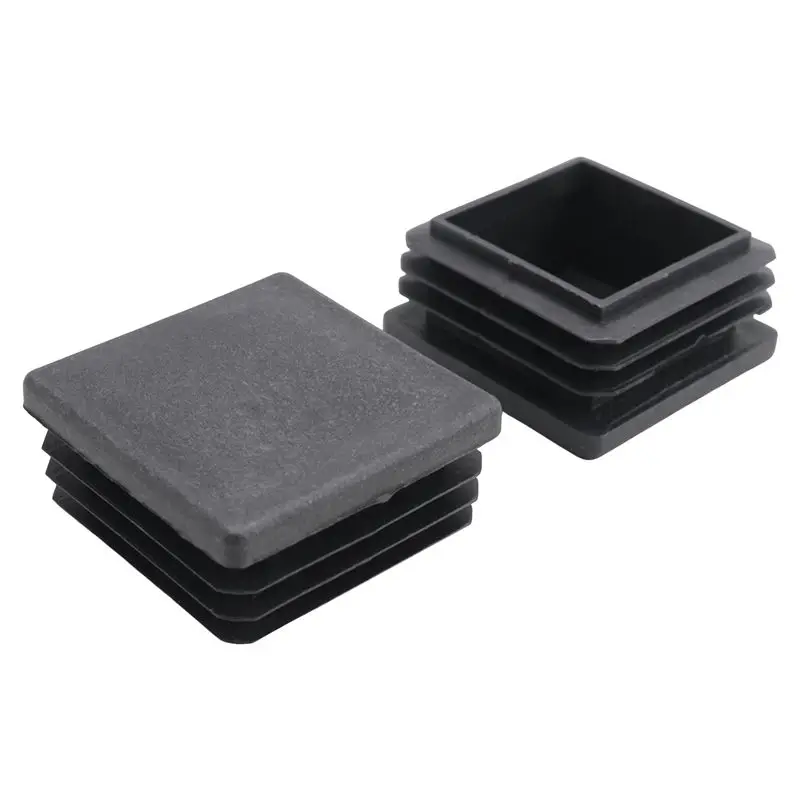 ABKS-80 Pcs Plastic Square Blanking End Cap Tubing Tube Inserts 38Mm X 38Mm