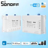 SONOFF 4CH Pro R3 Wifi Smart Switch 10A/Gang 4 Channel 433 MHZ RF Remote Wireless Lights Switches Support Alexa Google Alice