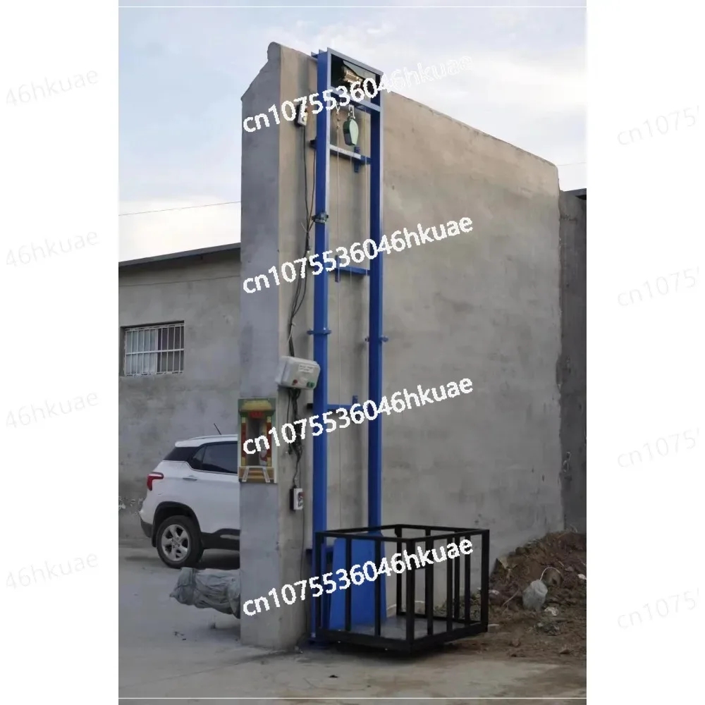 Fixed lifting platform Simple warehouse factory home lifting platform rail type