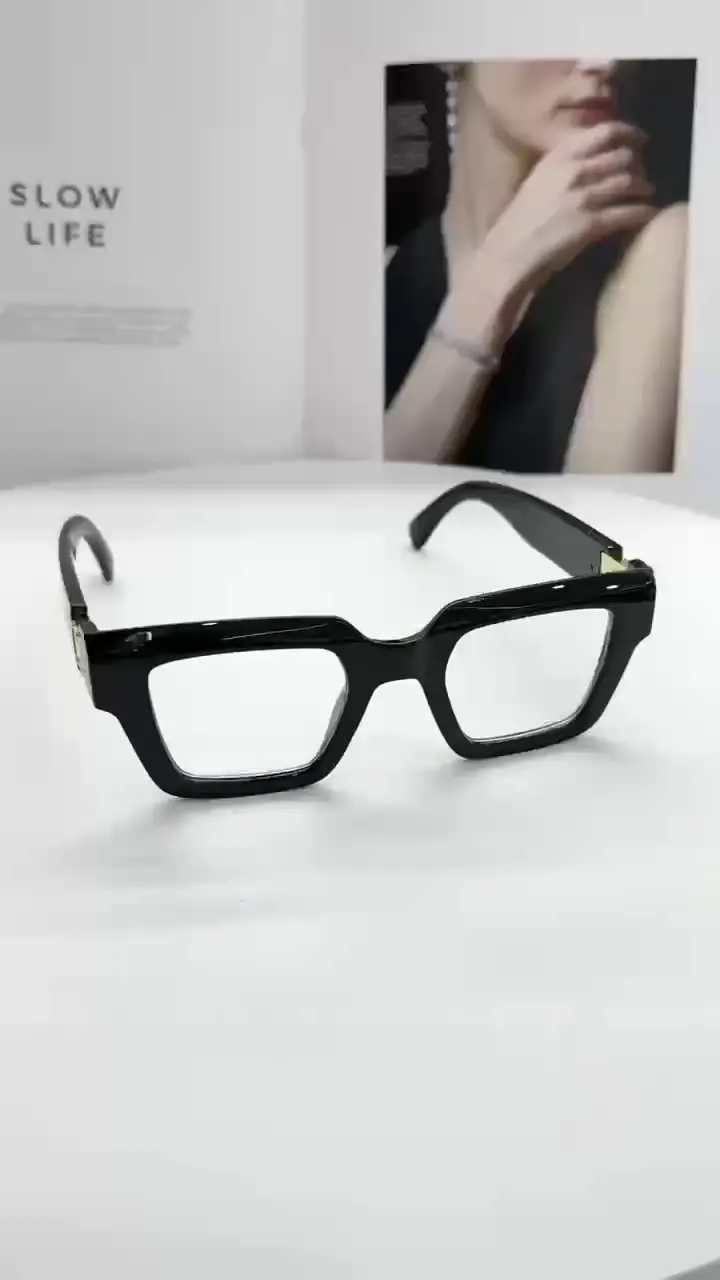 New European and American Square Frame Flat Glasses Game Computer Anti-blue Light Glasses Fashionable Flower Ink Color Men's and Women's Glasses