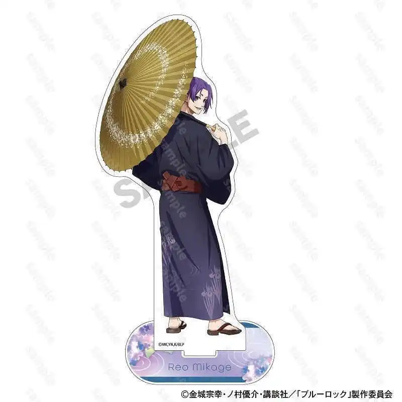 JX TOY Anime BLUE LOCK May Rain Acrylic Stand Rin Figure Kimono Statue  Hyoma Chigiri Figur Umbrella Reo Mikage Desk Ornaments
