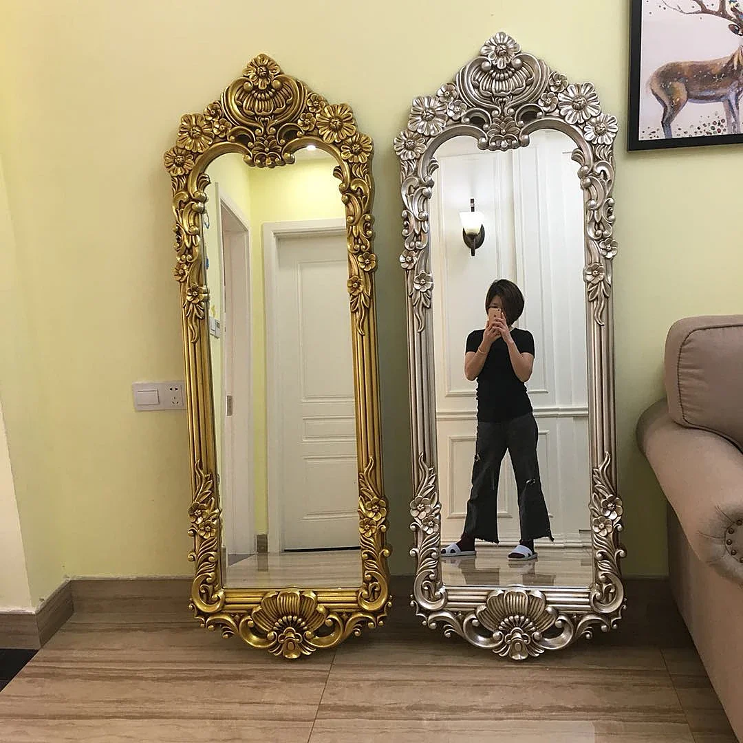 European style retro full body mirror, dressing mirror, fitting mirror, floor mounted , wall mounted , barber shop,