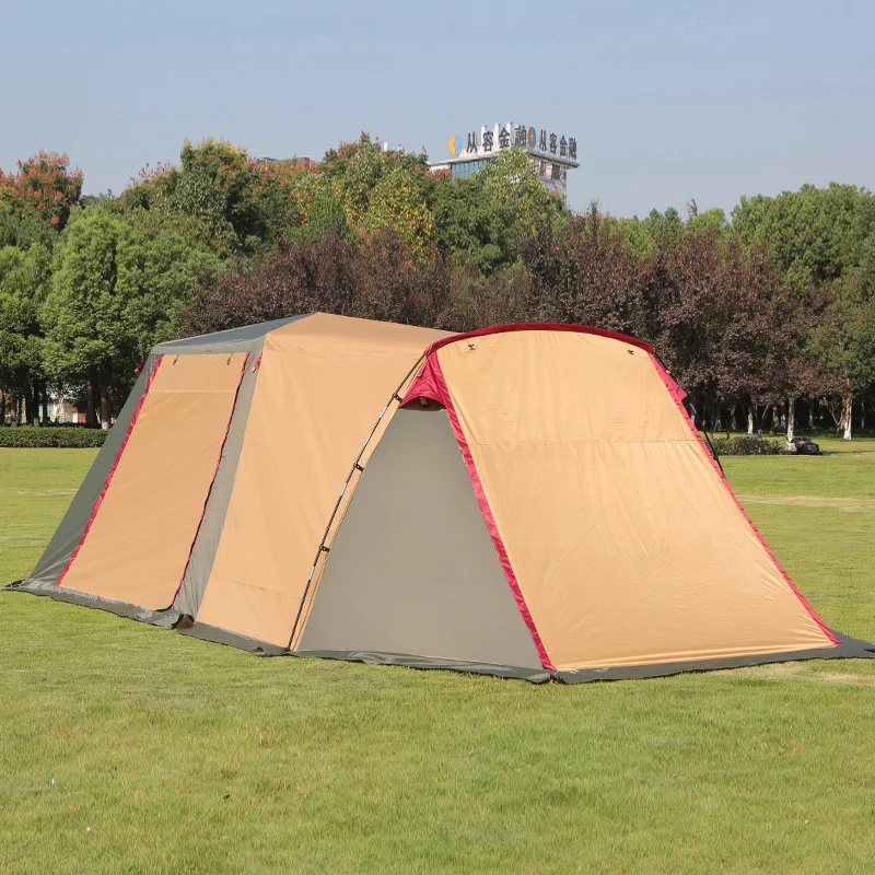 

Ultralarge 1 Hall One Bedroom 8-12 Person Double Layer Automatic Camping Tent Large Gazebo Barraca