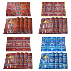 The Egyptian Ramadan Khayamiya Islamic Art Mandalas Ethnic Rustic Unique And Multicolored Polyester Fabric Placemats