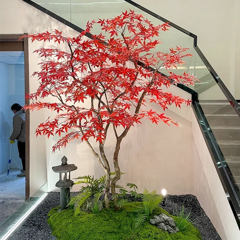 

A13 Simulated green plant fake tree indoor and outdoor floor-to-ceiling simple decorative landscaping