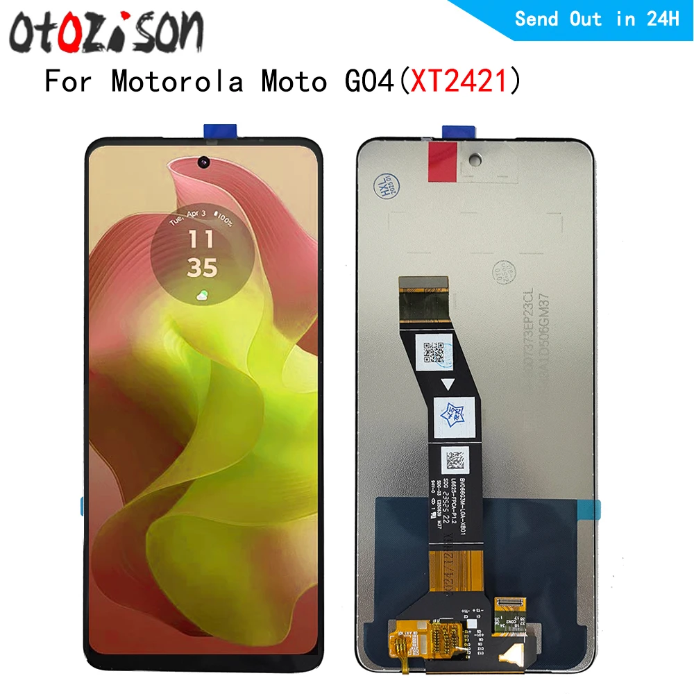 Pantalla IPS de 6,56 pulgadas para Motorola Moto G04 XT2421-2, XT2421-3 pantalla LCD Digitalizador de Panel táctil con montaje de marco para Moto G04