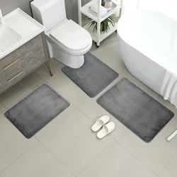 Three Piece Toilet, Bath Floor Mat, Shower Mat, Bath Absorbent Mat, Non Slip Carpet, Soft and Comfortable, Laundry Room.