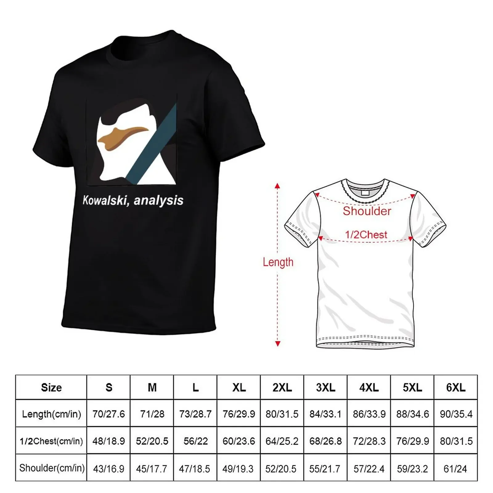 Kowalski, Analysis T-Shirt man t shirt baggy shirts mens graphic t-shirts pack