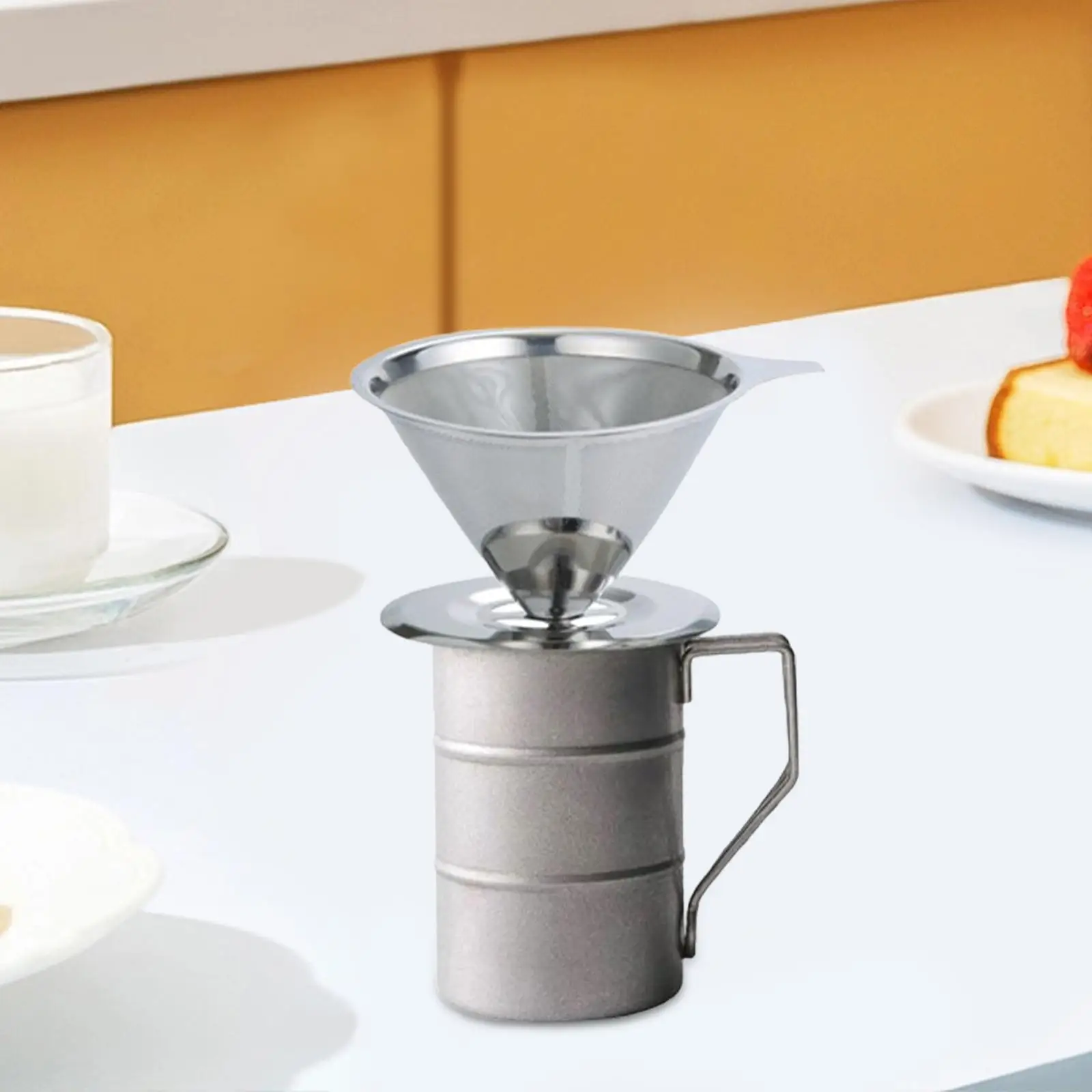 Pour over Coffee Cup Manual Stylish Drip Filter for Women and Men Home Trip