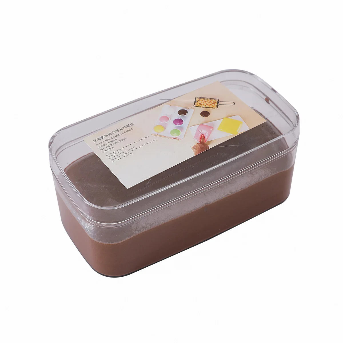 Transparant Boxed Nat Zacht PU Trage Rebound Toast Speelgoed Plezier Zuigen Vinger Brood Stress Knijpspeelgoed Schattig Squishy Brood