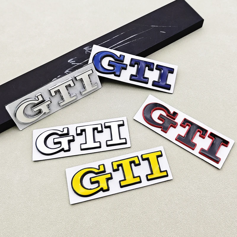 ثلاثية الأبعاد شعار معدني GTI شعار رسائل سيارة الخلفي الجذع شارة ل Volkswagen VW Golf 4 5 6 7 7.5 MK4 MK5 MK6 MK7 GTI ملصق اكسسوارات