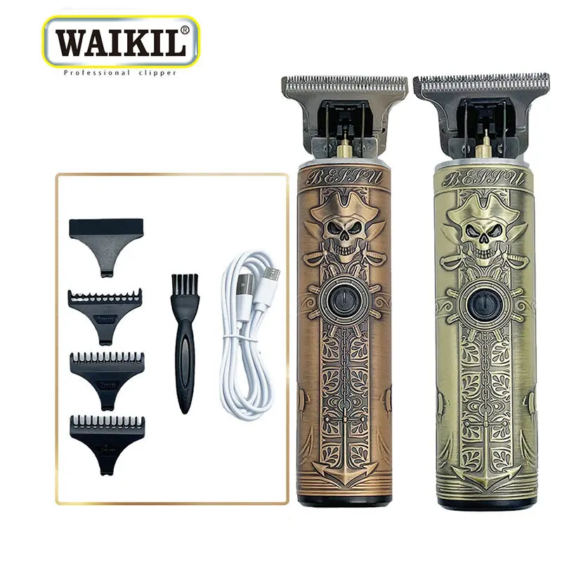 

WAIKIL professional retro men's electric hair clipper multifunctional oil head USB charging sculpting scissors Hair trimmer