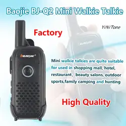 Anti-Drop Durable Restaurant Two Way Radios 2-3km 2W UHF Baojie BJ-Q2 PTT Professional communications Mini Handheld Radio