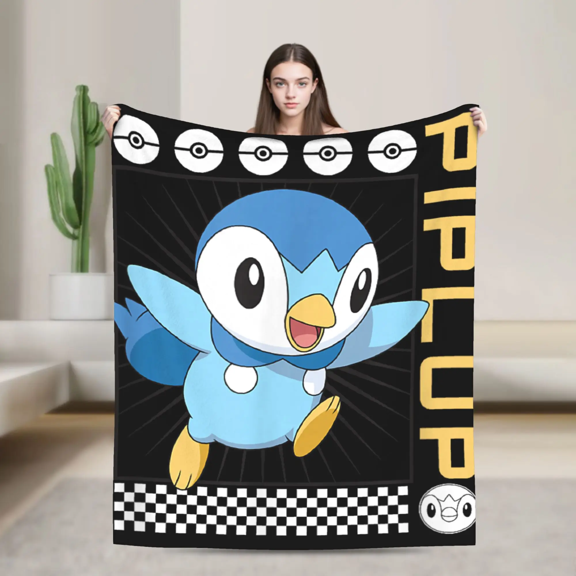 Piplup Water Type Generation IV Sinnoh Starter Blankets Quality  Winter Airplane Travel Outdoor Novelty Bedspread