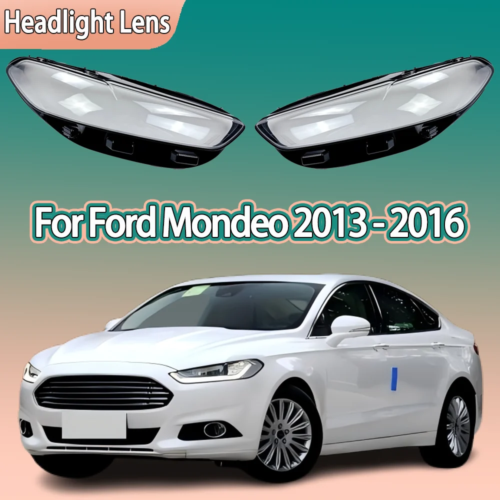 

Крышка передней фары автомобиля для Ford Mondeo 2013 2014 2015 2016, корпус фары, прозрачный абажур, крышка фары из плексигласа
