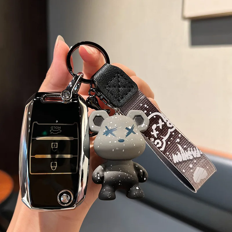 

For Kia Rio 3 K2 Ceed Cerato K3 Sportage 4 Picanto K5 Optima Sorento Forte Stinger 2017-2018, TPU Car Remote Key Fob Protective
