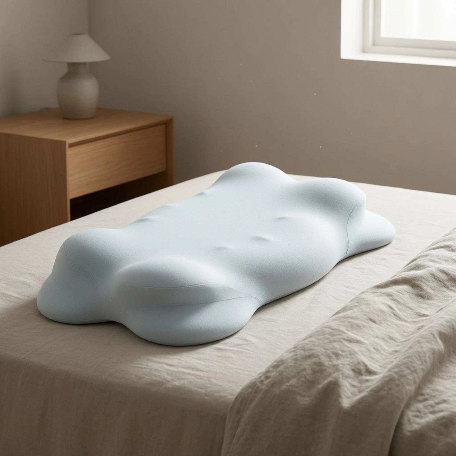 Cloud Neck Pillow Slow Rebound Memory Foam Neck Pillow Body Support Polished Surface