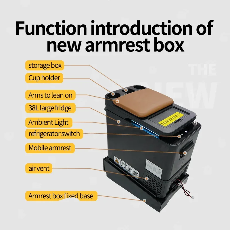 Special Refrigerator for Mercedes-Benz Sprinter with Compressor Large Capacity Armrest Box Vehicle Mobile Bar Fridge